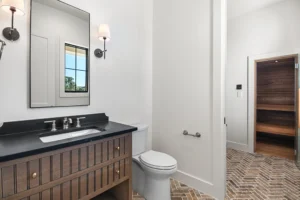 Pool Bath with Sauna beyond