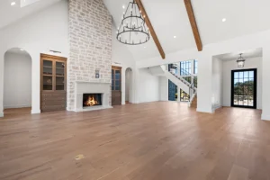 Sabinas-Creek-Mud-Great Room with view of stairway and Front Door